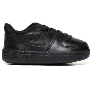 Black Nike Force 1 Crib Shoes